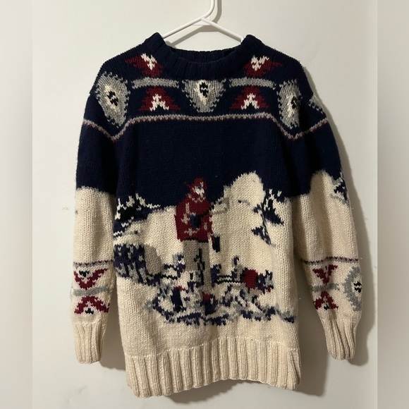 Vintage Beaver Canoe Hand  Kit Sweater - Picture 1 of 4